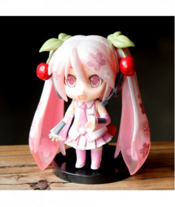 10cm Mini Hatsune Miku Pink Hair Pink Skirt Action Figure Toy