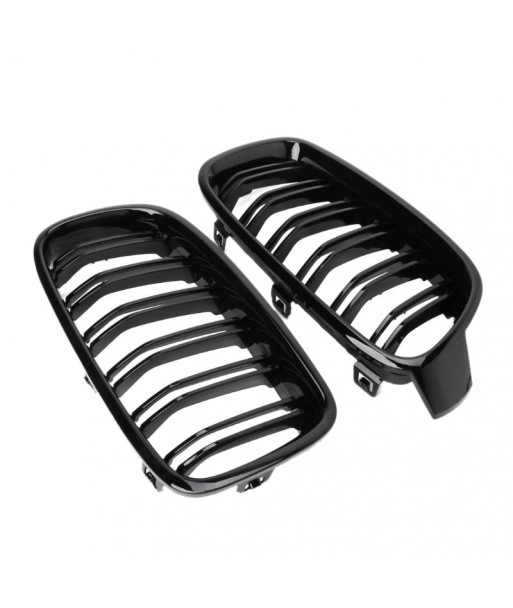 2pcs Set Gloss Black Front Grille Kidney For Bmw 3 Series F30 F31 F35 2012