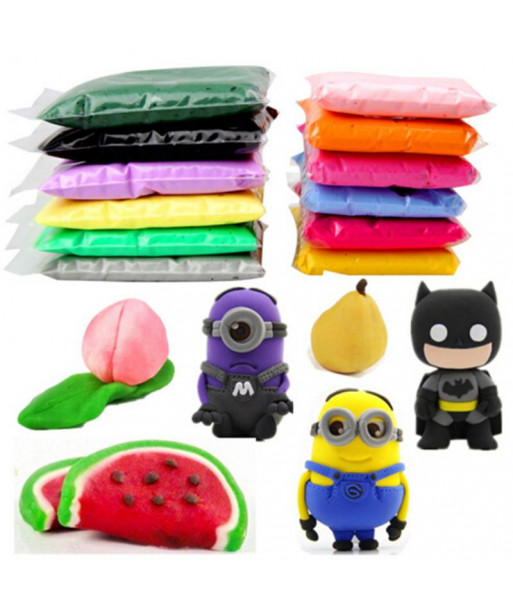 20g 14 Colors Diy Safe And Nontoxic Malleable Fimo Polymer Clay Playdough Soft Power Play Dough For Children