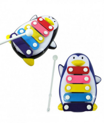 Children Baby 5note Xylophone Musical Toys Wisdom Development Penguin Improve Kid Sensitive To Colors