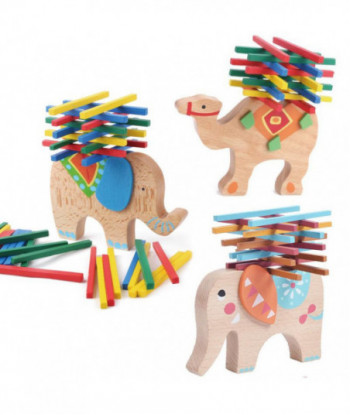 Elephant Camel Balance Wool Toy For Children Woolen Blocks Toys Game For Children Montessori Toys