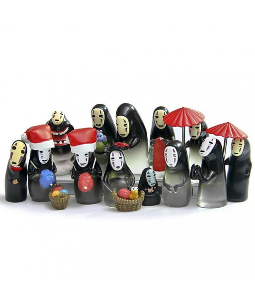 15 Styles No Face Mini Figures Studio Ghibli Miyazaki Hayao Spirited Away No Face Pvc Action Figure Toys