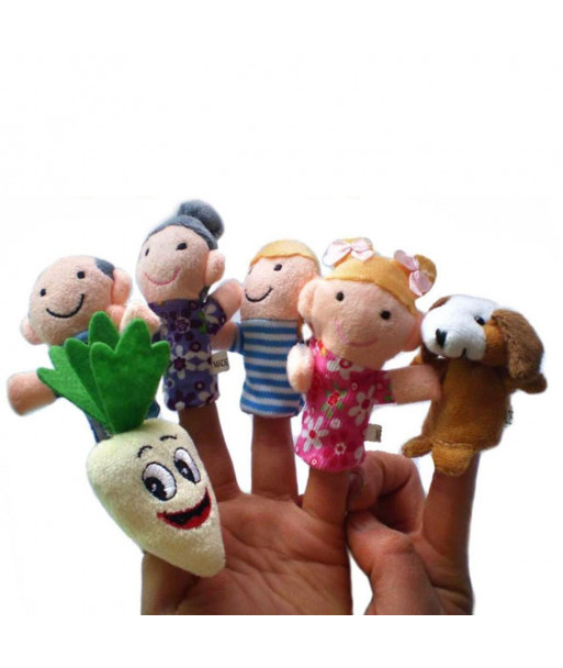 8pcs Set Fairy Tale The Enormous Turnip Finger Puppets Storytelling Doll Educational Kids Baby Toys