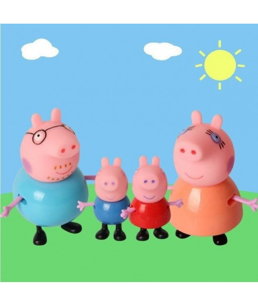 4pcs Peppa Pig Toys Pvc Action Figures Family Member Pig Toy Juguetes Baby Kid Birthday