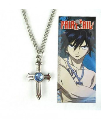 Anime Fairy Tail Figure Toys Gray Fullbuster Cosplay Cross Necklace Pendant Collectible Cartoon Toys