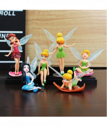 6pcs Set Anime Tinkerbell Fairy Figure Toy Tinker Bell Pvc Action Figures Dolls Wedding Decoration 510cm