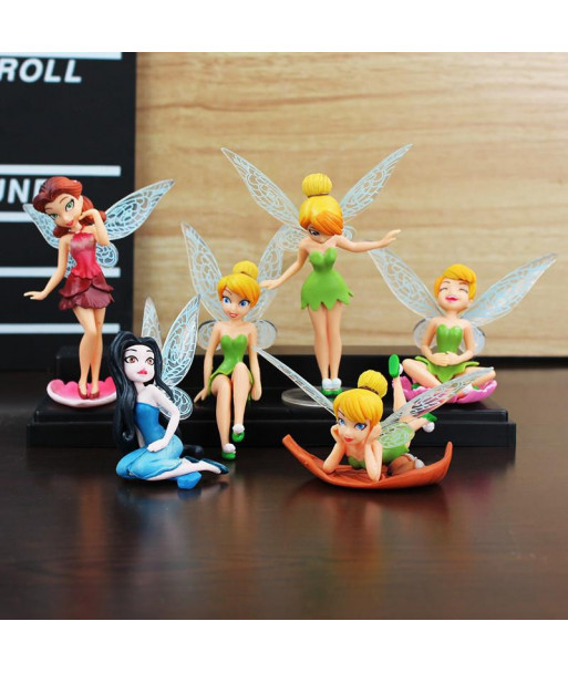 6pcs Set Anime Tinkerbell Fairy Figure Toy Tinker Bell Pvc Action Figures Dolls Wedding Decoration 510cm