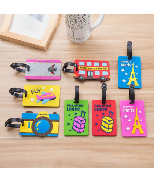 Plastic Toys Luggage Tag Cartoon Travel Luggage Suitcase Baggage Travel Bag Boarding Tag Lovely Address