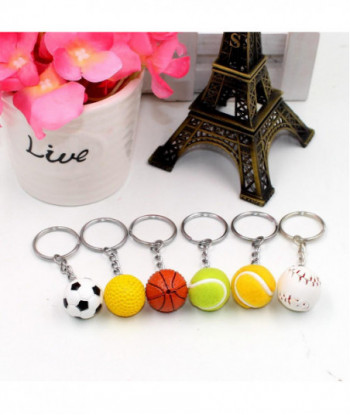 Basketball Soccer Volleyball Tennis Keychain Keychain Key Ring Pendant Creative Birthday Toy Kids Collection