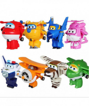 Super Wings Mini Airplane Abs Robot Toys Action Figures Super Wing Transformation Jet Animation Children