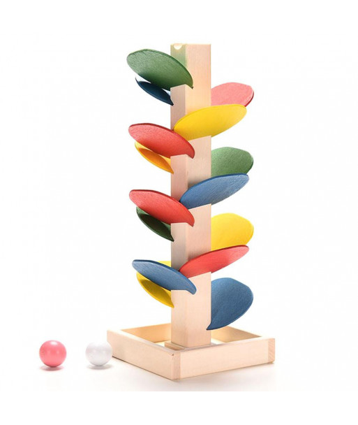 Montessori Educational Toy Blocks Woolen Tree Marble Ball Run Track Game Baby Kids Children Intelligence