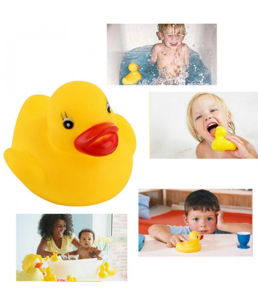 Funny Baby Bath Toys Soft Rubber Squeaky Ducky Animal Toy Safety Baby Bath Tub Toy