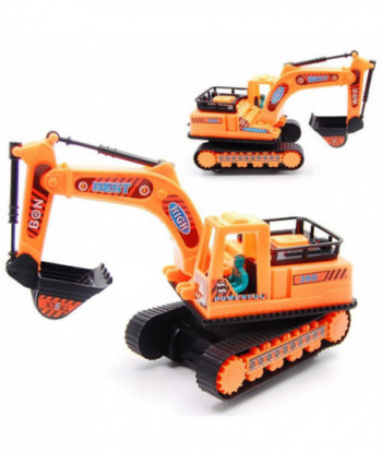 Color Random Plastic Simulation Excavator Inertia Toy Model Baby Children Kid Wind Up Toy