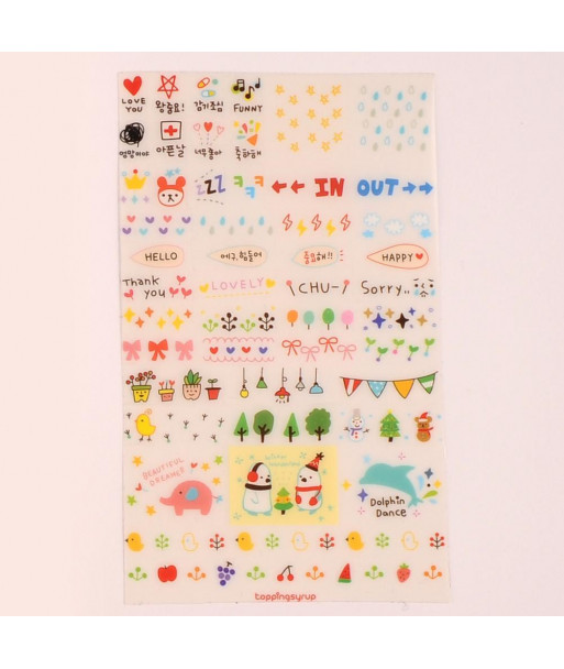 Cute Lovely 6 Sheet Paper Stickers For Diary Scrapbook Book Wall Decor For Decoration X Cartoon Stickers