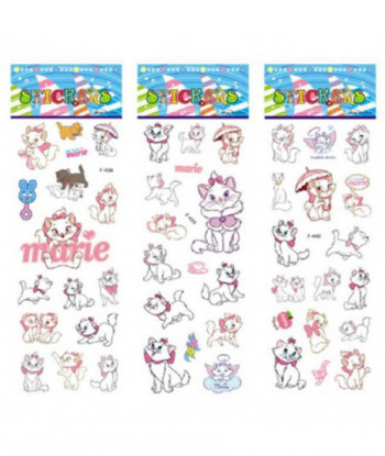 3 Sheets Set The Aristocats Pattern Bubble Stickers For Kids Decor On Notebook Marie Cat 3d Sticker Doodle