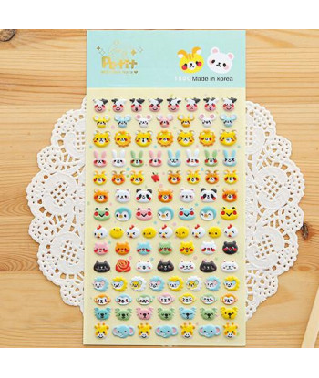 Sst X 1 Sheet Cute Animals B 3d Bubble Sticker Decoration Decal Diy Diary Album Scrapbooking Kawaii Korea