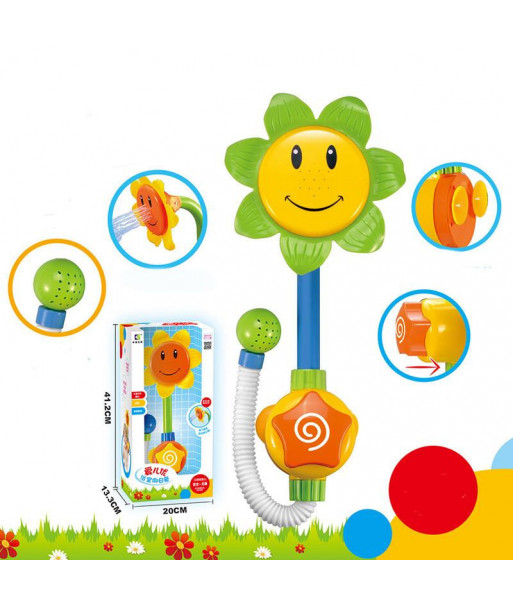 Baby Bath Toys Children Sunflower Shower Faucet Bath Learning Toy