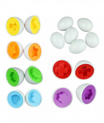 Essential 6 Egg Set Learning Education Toys Mixed Shape Wise Pretend Puzzle Smart Baby Kid Learning Toys