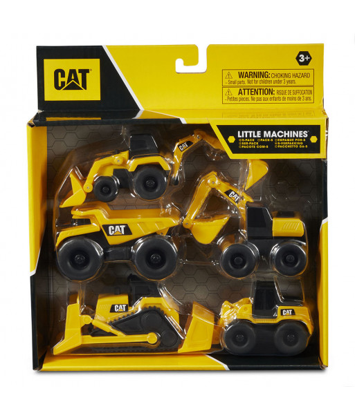 Caterpillar Little Machines 5 Pack Toy Vehicles