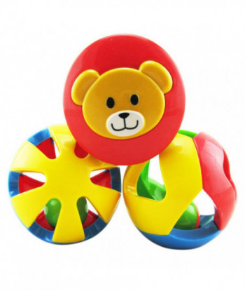 3 Pcs Bell Ball Ecofriendly Plastic Baby Toy Fun Little Loud Jingle Ball Ring Jingle Develop Baby Intelligence