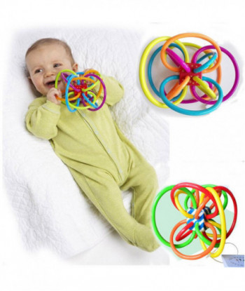 Baby Toy Fun Loud Baby Rattles Mobiles Ball Toy Develop Intelligence Baby Grasping Toy Plastic Hand Bell