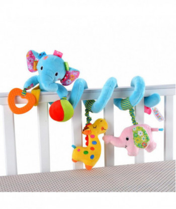 Born Baby Stroller Toys Lovely Elephant Lion Model Baby Bed Hanging Toys Educational Baby Rattle Toys