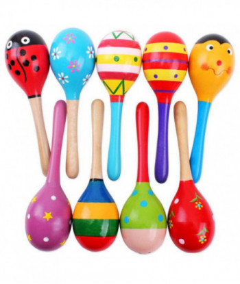 Colorful Woolen Maracas Baby Child Musical Instrument Rattle Shaker Party Toy