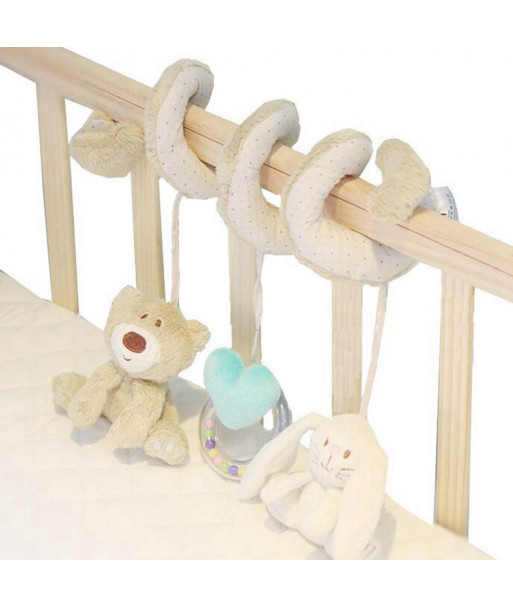 Cute Bear Rabbit Infant Babyplay Activity Spiral Bed Stroller Toy Set Hanging Bell Crib Cot Spiral Rattle