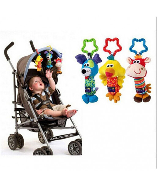 Cute Baby Toys Soft Musical Born Kids Toys Animal Baby Mobile Stroller Toys Plush Playing Doll Brinquedos