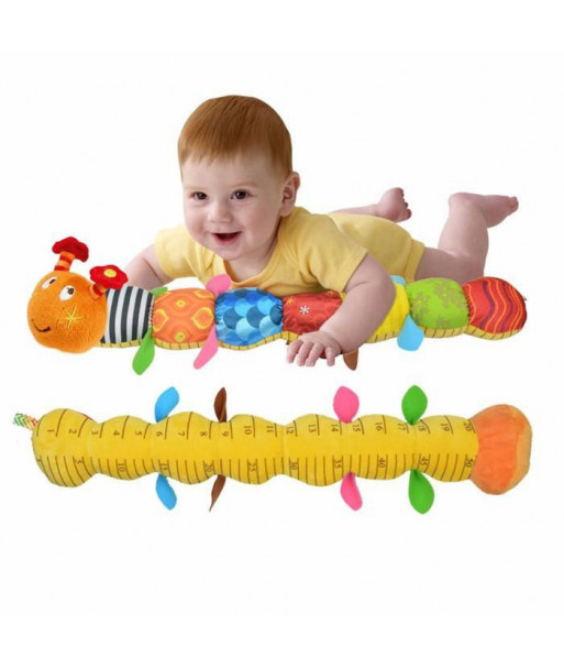 Sozzy Baby Mobile Toys Musical Caterpillar Rattle With Ring Bell Cartoon Animal Plush Toys Early Educational