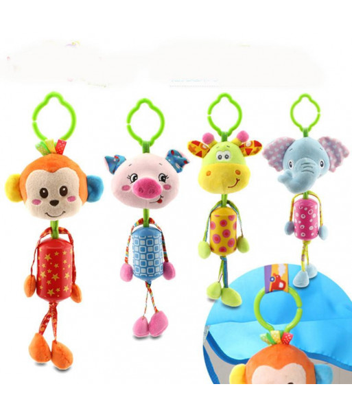 Novelty Cute Animals Lathe Rattles Hang Baby Kids Dolls Educational Toys Mobile Baby Toys 012 Months