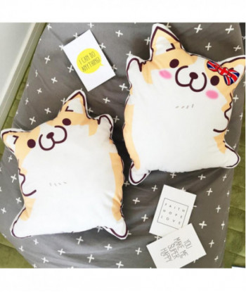 45cm Cartoon Figure Corgi Plush Pillows Stuffed Cute Animal Plush Cushion Kids Toys Birthday