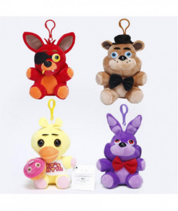 14cm Fnaf Five Nights At Freddy Fox Bear Bonnie Toys Plush Pendants Keychains Dolls Kids Toys Stuffed