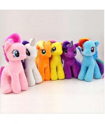 18cm Cartoon Kawaii Plush Twilight Sparkle Rainbow Dash Applejack Rarity Fluttershy Pinkie Pie Little