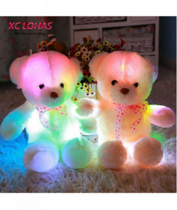 45cm Colorful Glowing Soft Stuffed Plush Toy Bear Pillow Flashing Led Light Luminous Bear Doll Toys Baby