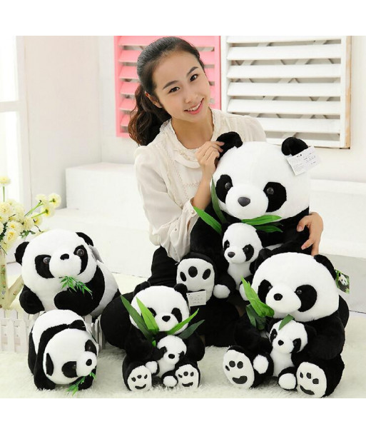 S 25cm Sitting Mother And Baby Panda Plush Toys Stuffed Panda Dolls Soft Pillows Kids Toys