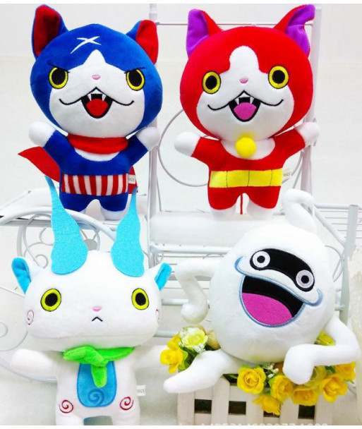 Yokai Watch Doll Figure 20cm Series Jibanyan Komasan And Whisper Plush Doll Toys