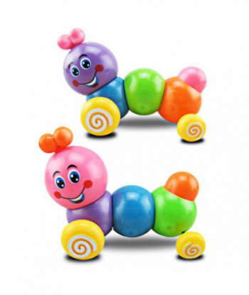 Color Random Kids Toys Colorful Caterpillar Windup Toys Baby Child Developmental Educational Toy