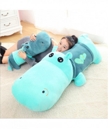 S 35cm 45cm Cute Plush Toy Stuffed Animal Hippo Doll Cloth Sleeping Pillow Ragdoll Birthday For Child