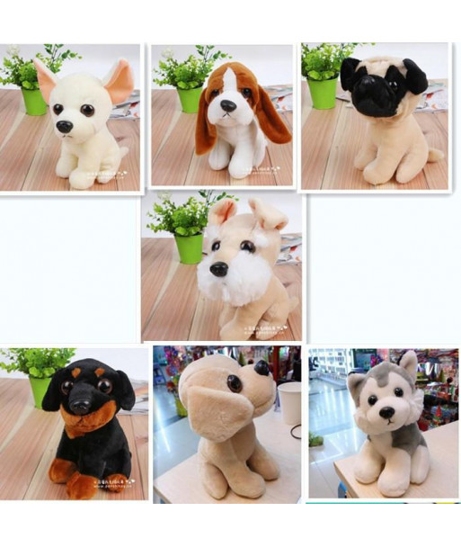 S 18cm Animals Kawaii Baby Toy Plush Stuffed Staff Pug Dog Huskies Kids Toys Dogs Beagle Chihuahua Rottweiler