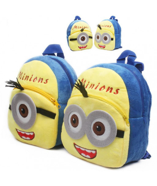 2015 Fashion Despicable Me 2 Kids Cartoon School Bags Child Plush Backpack Minions Schoolbag Little Baby