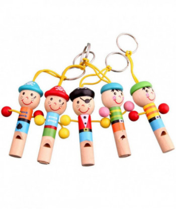 Baby Kids Woolen Mini Whistle Pirates Colorful Developmental Musical Toys For Baby Kids Lovely Doll Keychain