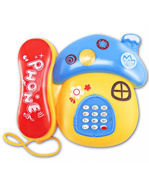 Electronic Toy Phone For Kids Baby Mobile Phone Educational Learning Toys Music Cartoon Mushrooms Toy