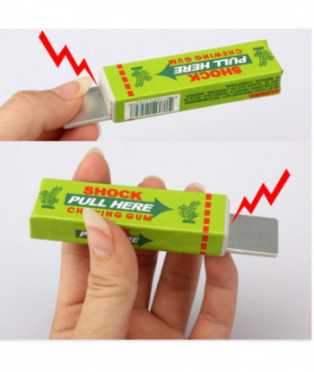 Electric Shock Joke Chewing Gum Pull Head Shocking Toy Kids Children Gadget Prank Trick Gag Funny Toys