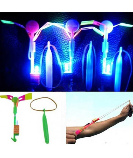 12pcs Amazing Led Light Arrow Rocket Helicopter Flying Toy Led Light Flash Toys Baby Toys Party Fun Xmas