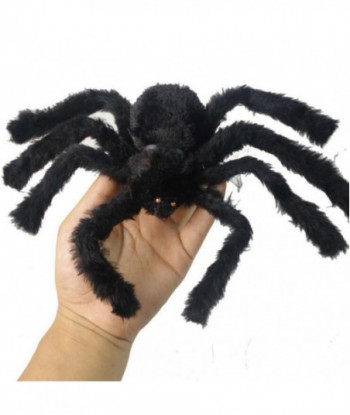 Funny Gadget Novelty Horror Black Furry Spider Halloween Supplies Props Prank Bar Moving Ornament April