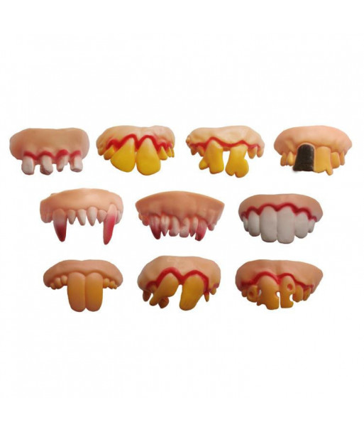 1 Pcs Practical Jokes Interesting Prank Horror Fun Shocker Novelty Gadgets Funny Denture Teeth Halloween