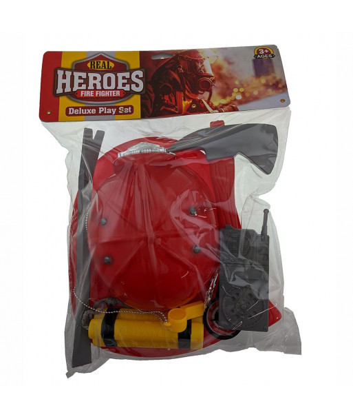 Fire Fighter Helmet Extinguisher Play Set