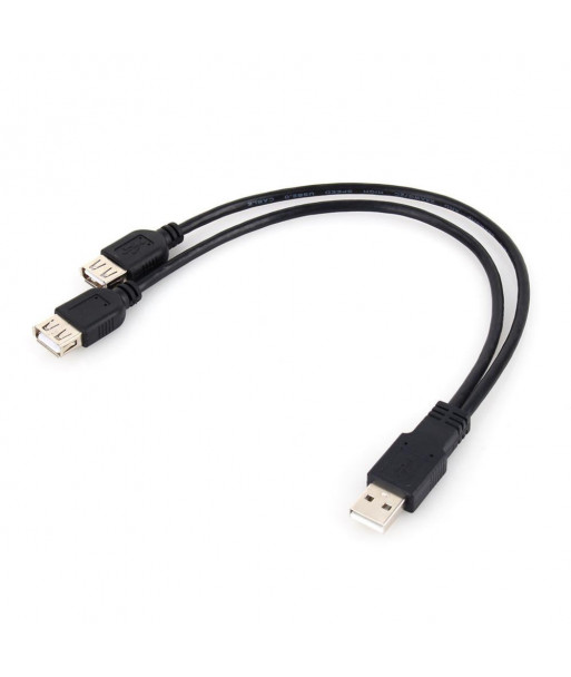 Usb 2 0 Male To 2 Dual Usb Female Jack Y Splitter Hub Adapter Cable