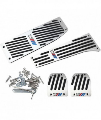 Aluminum M Pedal Set For Bmw X1 M3 E30 E36 E39 E46 E87 E90 E91 E92 E93 Silver Manual